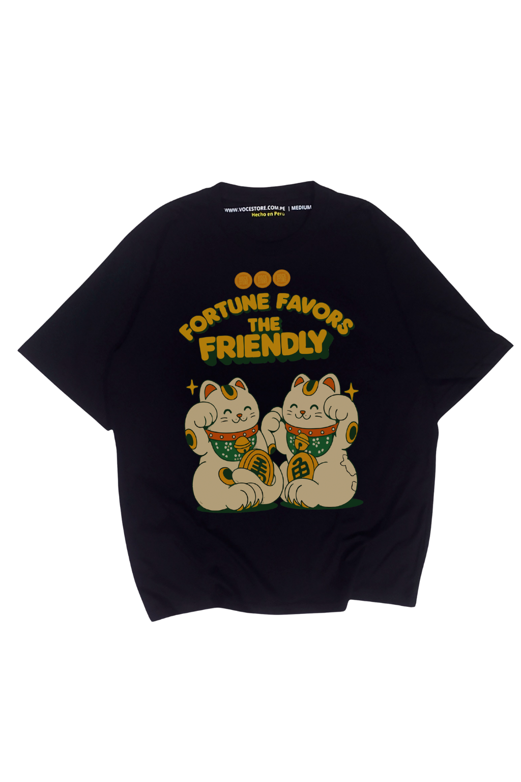 POLO OVERSIZE  UNISEX MANGA CORTA FORTUNE CAT - 4