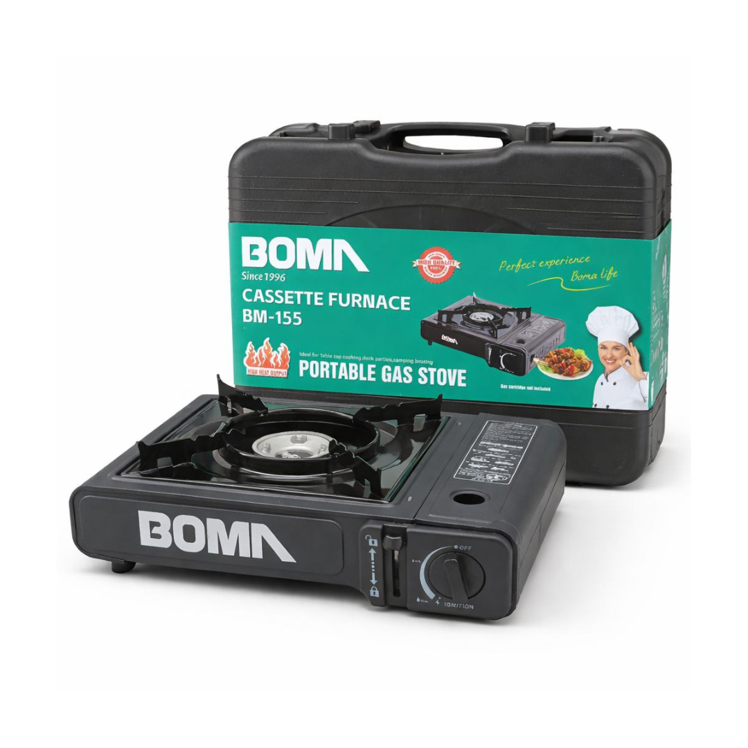 COCINA PORTÁTIL A GAS DUAL PARA CAMPING CON MALETÍN - BOMA - 2
