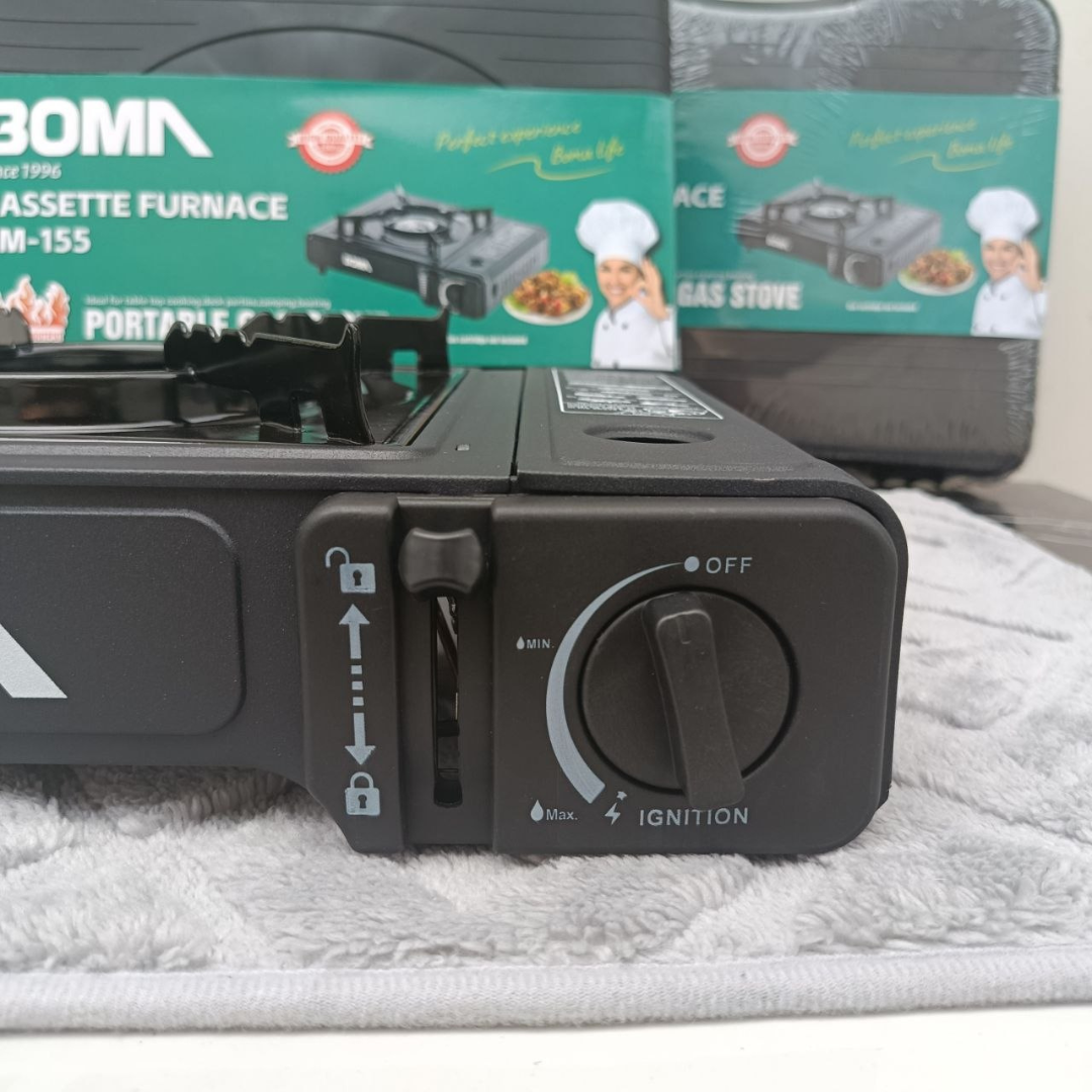 COCINA PORTÁTIL A GAS DUAL PARA CAMPING CON MALETÍN - BOMA - 3