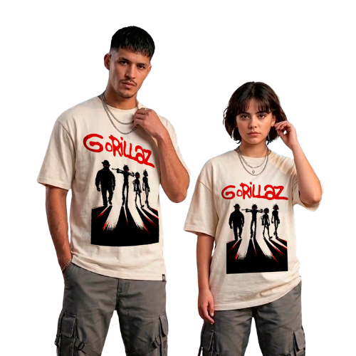 POLO OVERSIZE MANGA CORTA GORILLAZ SHADOW - 1