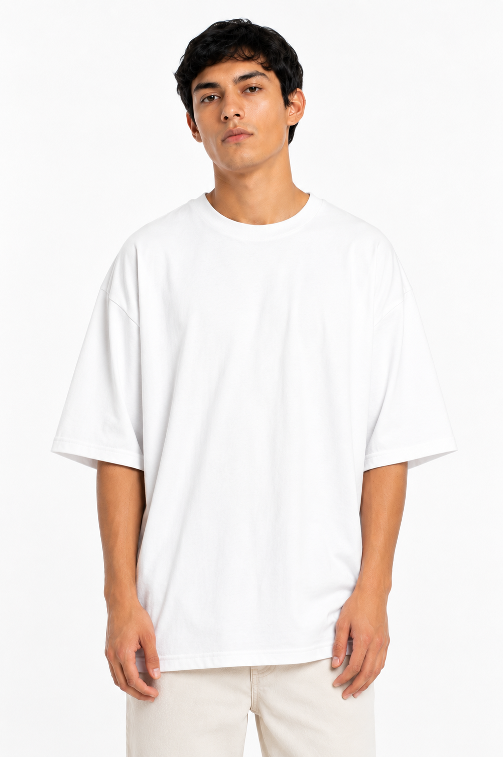 TRIPAK DE POLOS OVERSIZE UNISEX COLOR BLANCO - 2