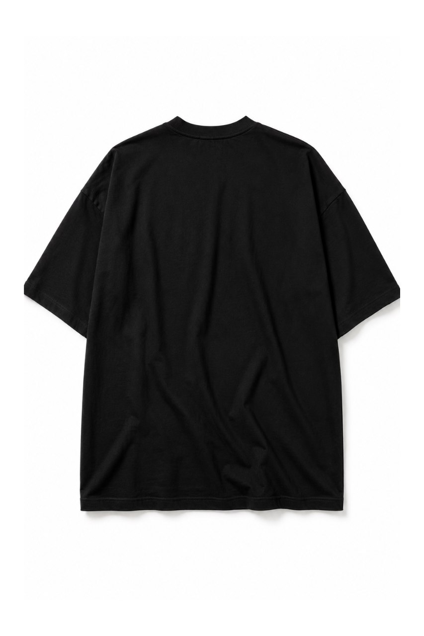 POLO OVERSIZE BASICO PREMIUM UNISEX MANGA CORTA NEGRO - 4
