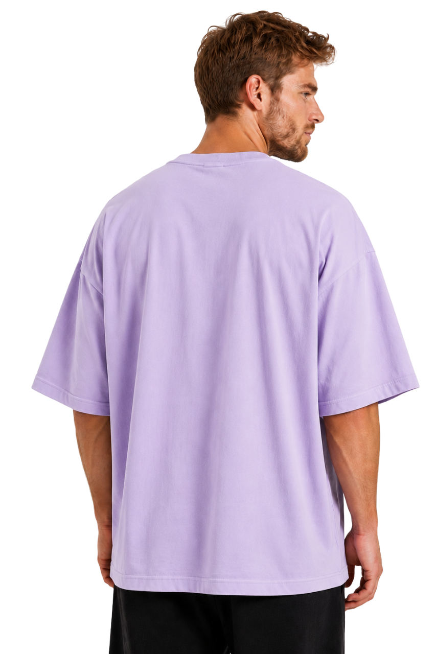 POLO OVERSIZE BASICO UNISEX MANGA CORTA PREMIUM LILA - 2