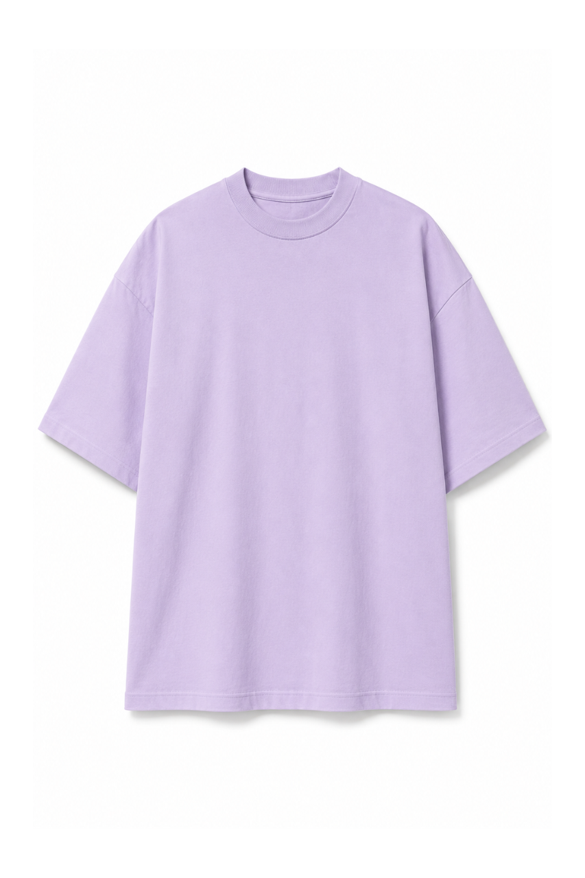 POLO OVERSIZE BASICO UNISEX MANGA CORTA PREMIUM LILA - 3