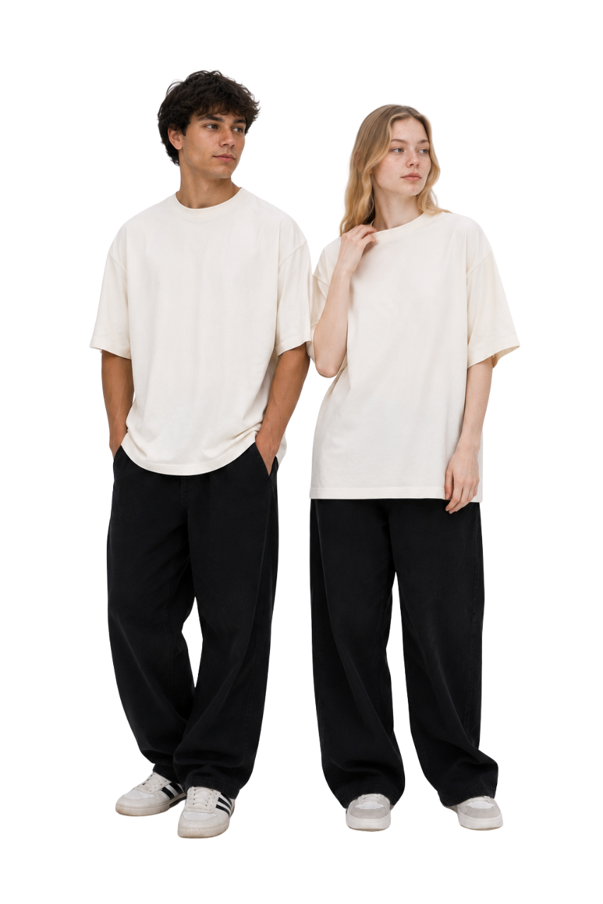 DUOPACK POLOS OVERSIZE BÁSICOS PERLA UNISEX - 3