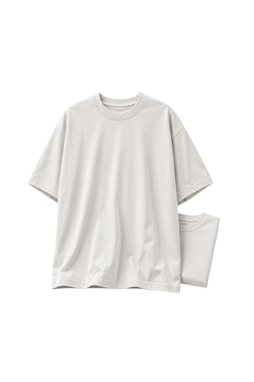 DUOPACK POLOS OVERSIZE BÁSICOS PERLA UNISEX - 4