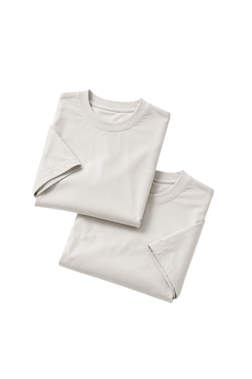 DUOPACK POLOS OVERSIZE BÁSICOS PERLA UNISEX - 5