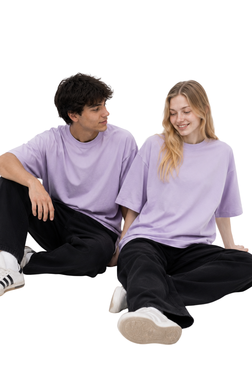 DUOPACK POLOS OVERSIZE BÁSICOS LILA UNISEX - 3