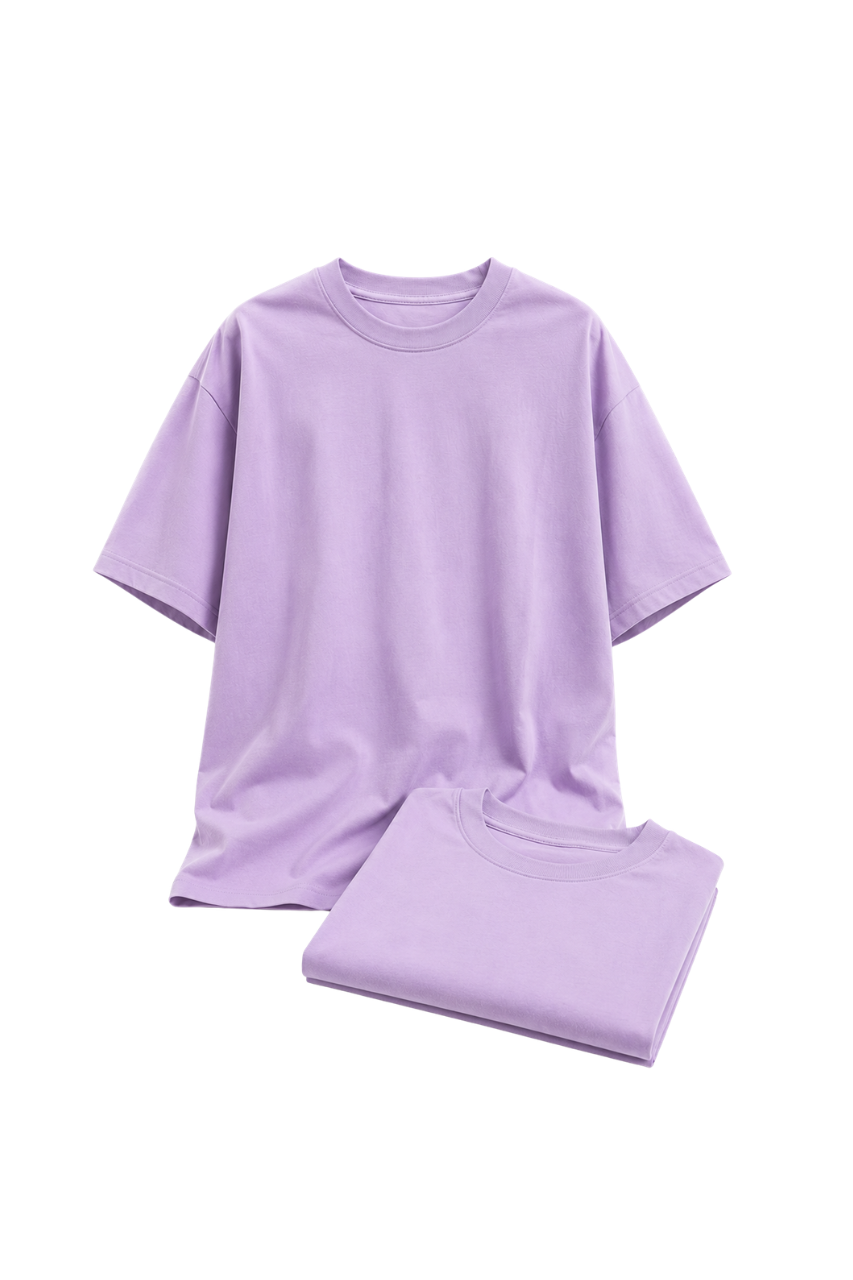 DUOPACK POLOS OVERSIZE BÁSICOS LILA UNISEX - 4