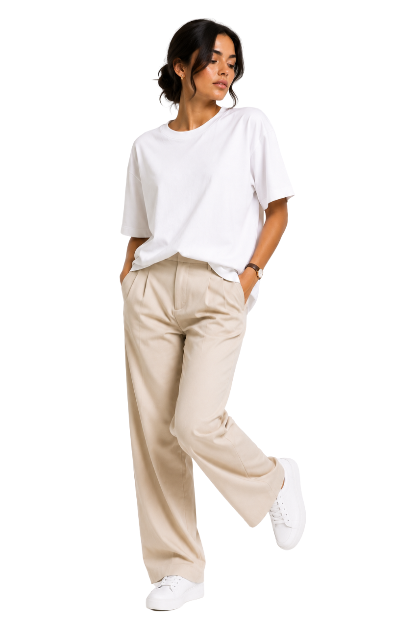 POLO OVERSIZE BASICO MANGA CORTA MUJER BLANCO - 3