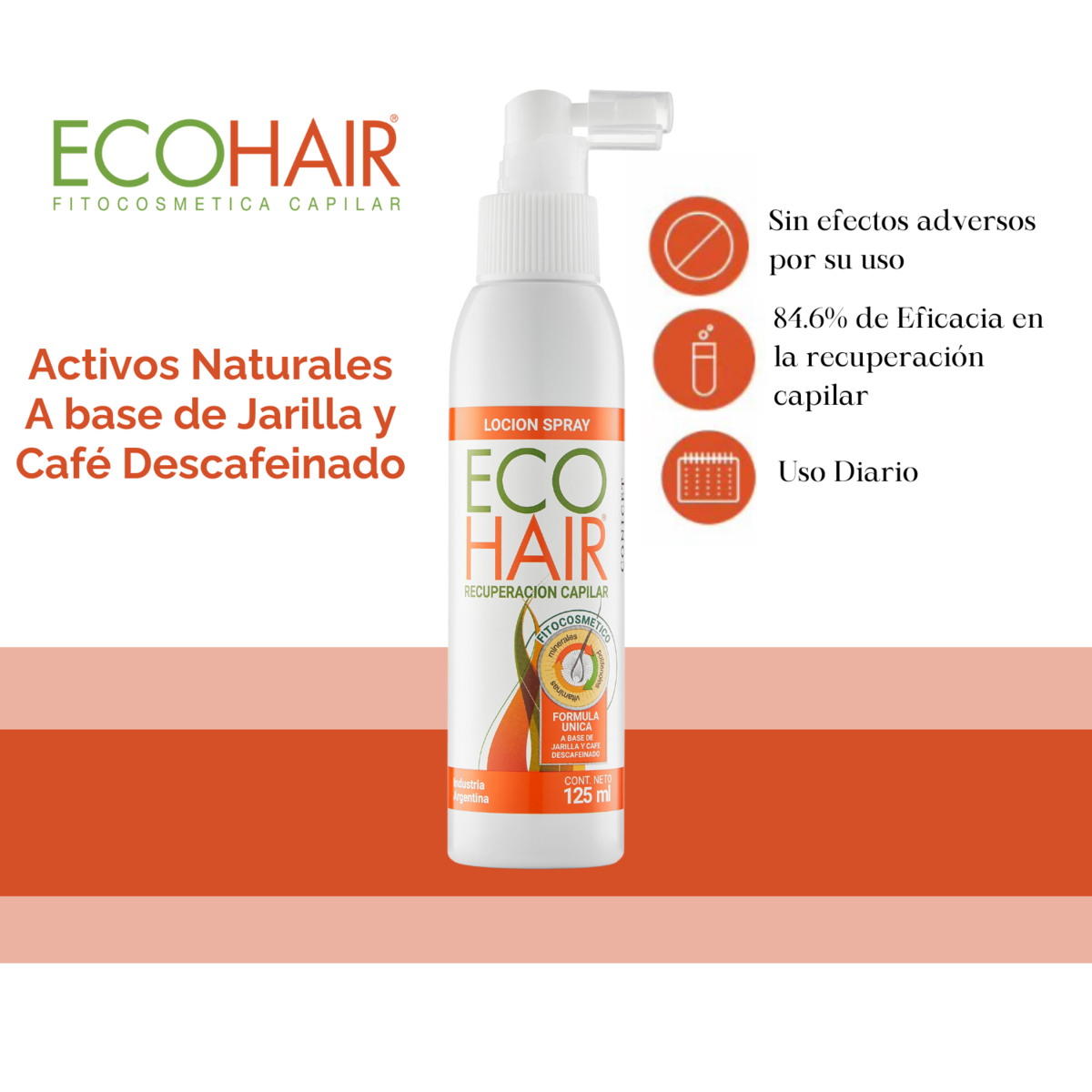LOCIÓN ECO HAIR 125ML SPRAY RECUPERACIÓN CAPILAR - 2