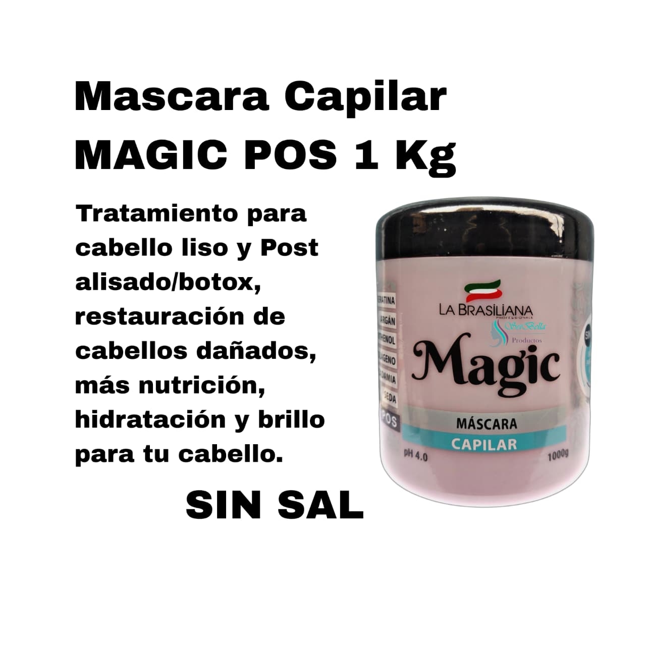 MASCARA CAPILAR MAGIC POS 1 KG SIN SAL - 2