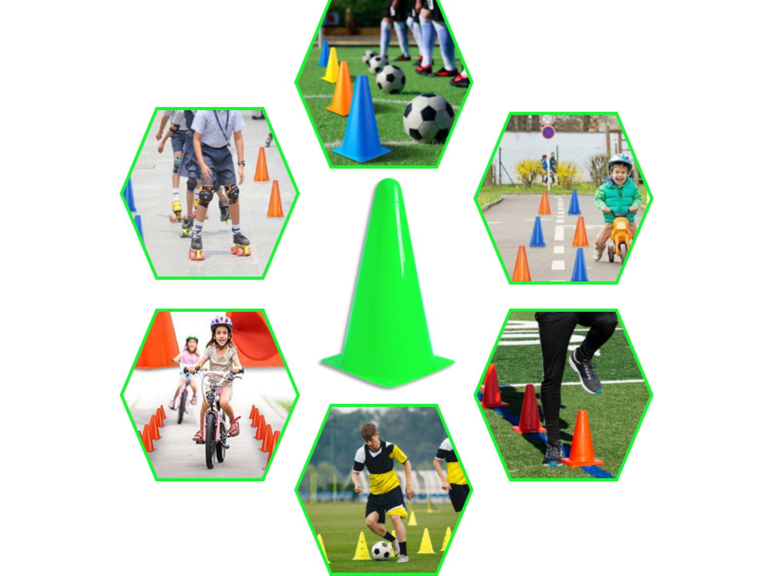 PACK 6 CONOS ENTRENAMIENTO DEPORTIVO 25CM - 3