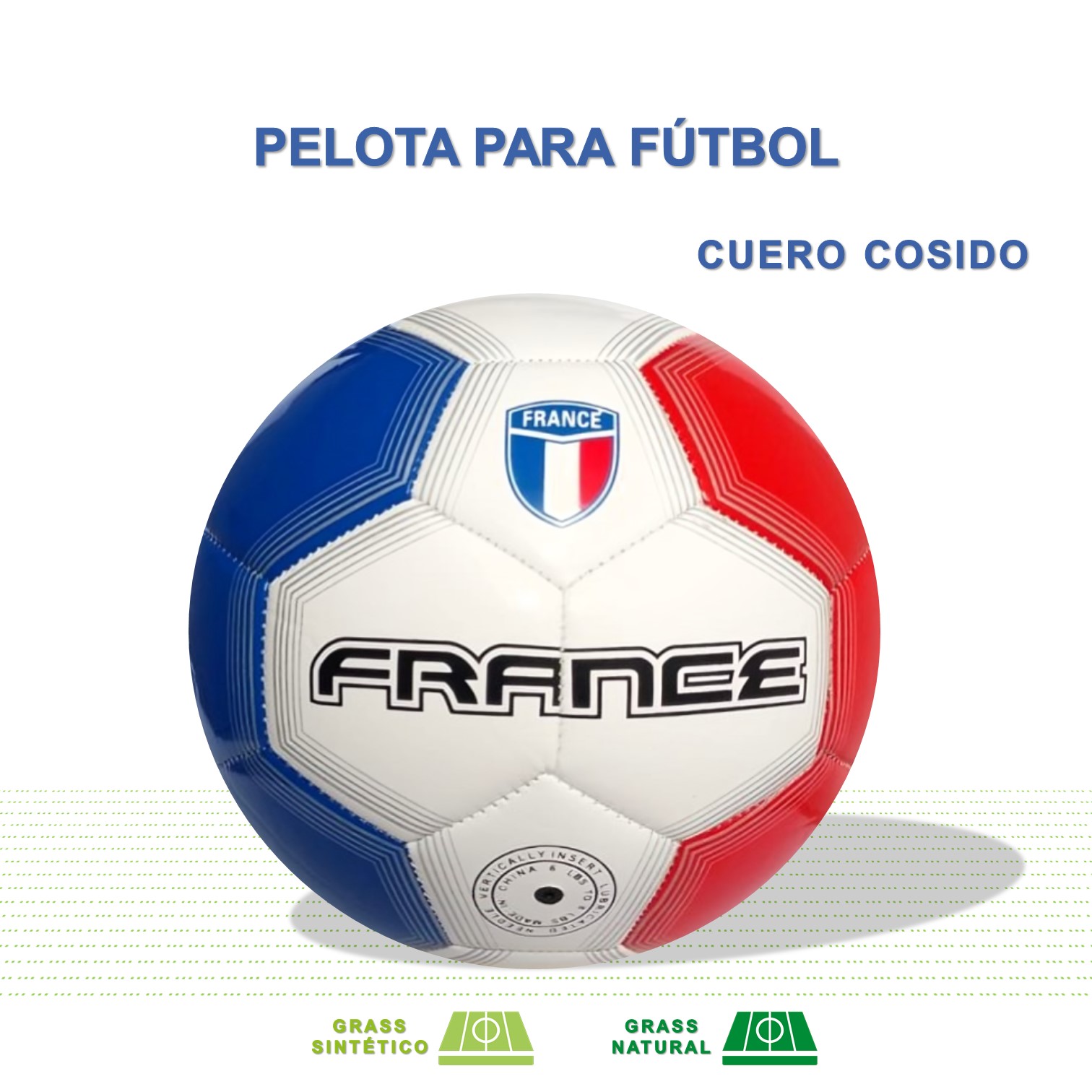 PELOTA PARA FÚTBOL TALLA #5 CUERO COSIDO PAÍSES - 4