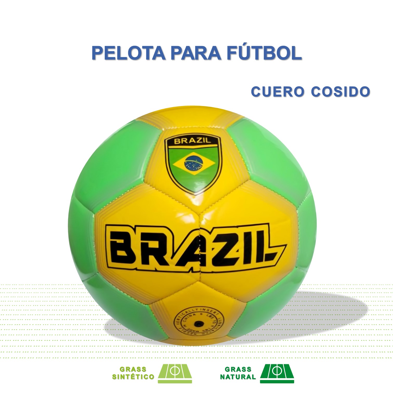 PELOTA PARA FÚTBOL TALLA #5 CUERO COSIDO PAÍSES - 4