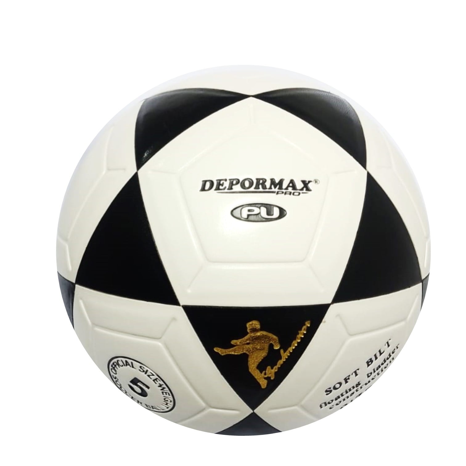 PELOTA PARA FÚTBOL TALLA #5 CUERO PU VULCANIZADO DEPORMAX - 1