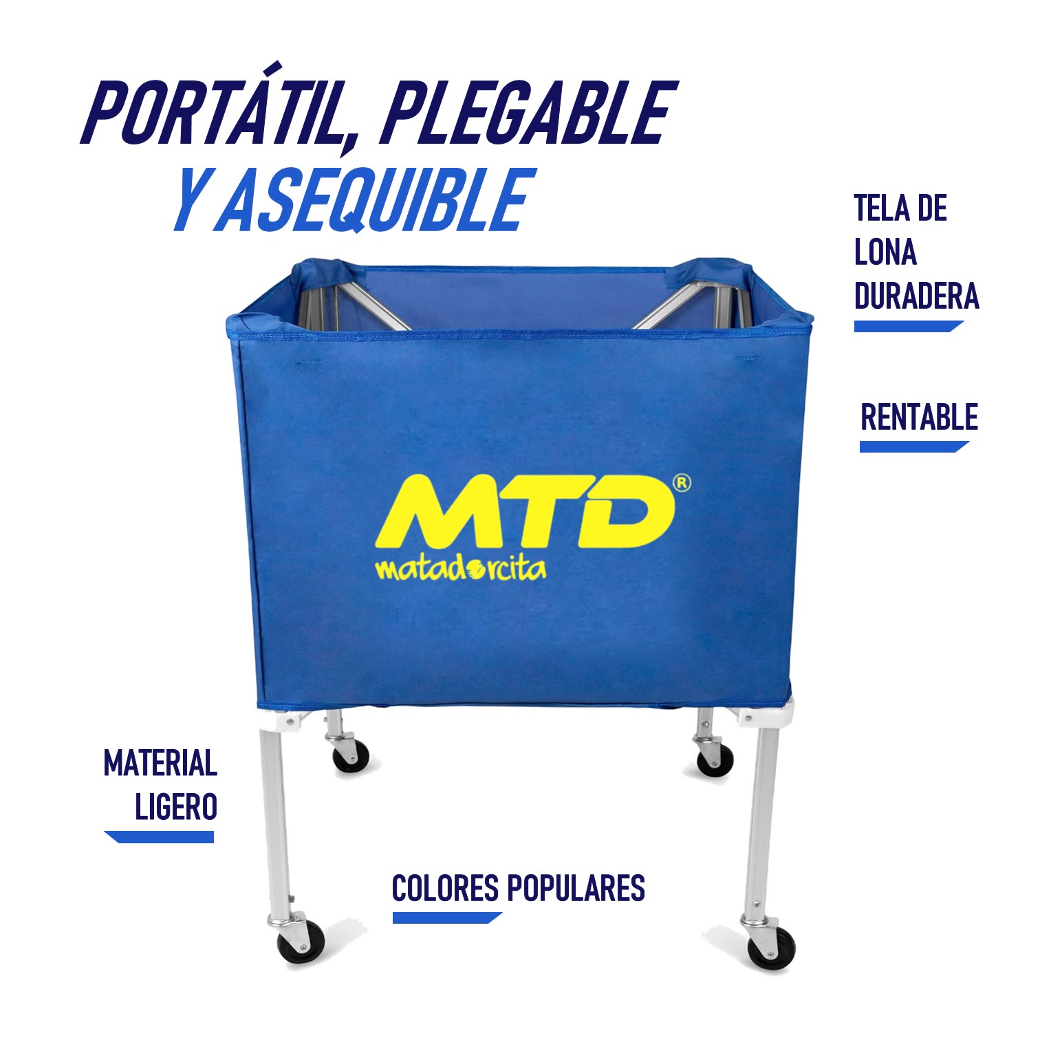 CARRITO PORTABALONES ALMACENAMIENTO 30 PELOTAS DEPORTIVAS MTD - 3