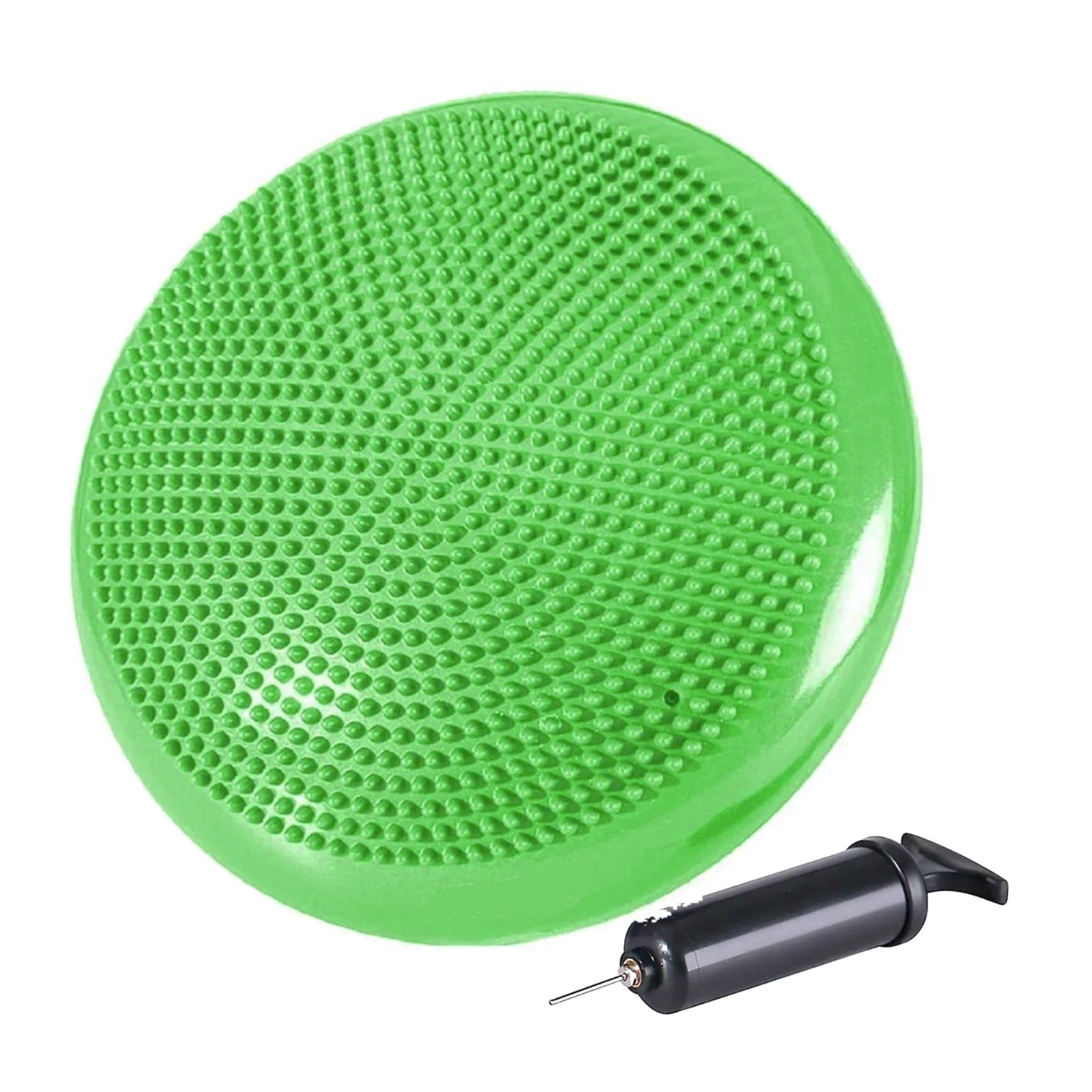 DISCO DE EQUILIBRIO CON INFLADOR PILATES YOGA FITNESS-VERDE - 1