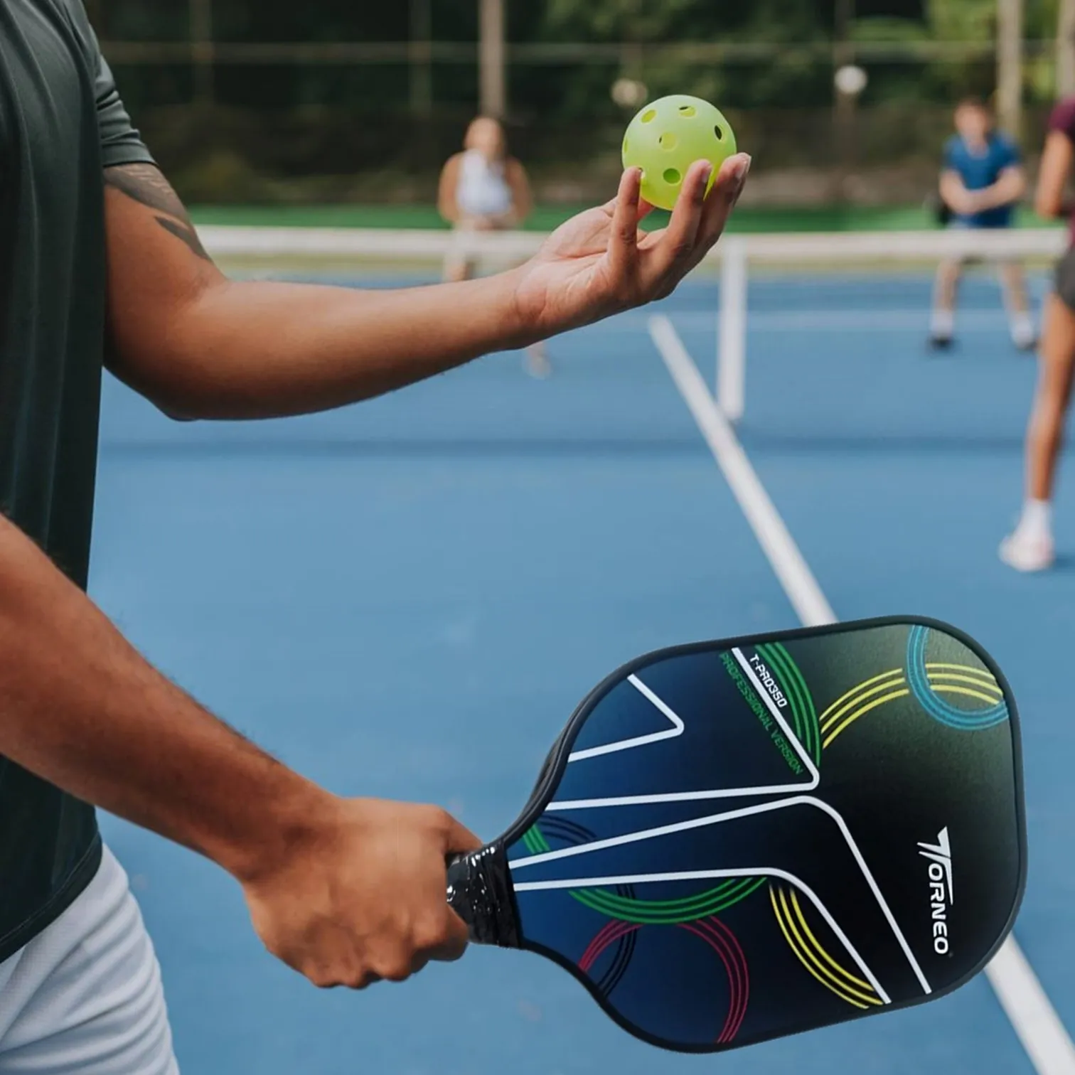 SET DE RAQUETAS PICKLEBALL PADDLE PROFESIONAL FIBRA DE VIDRIO PRO 350 TORNEO - 5