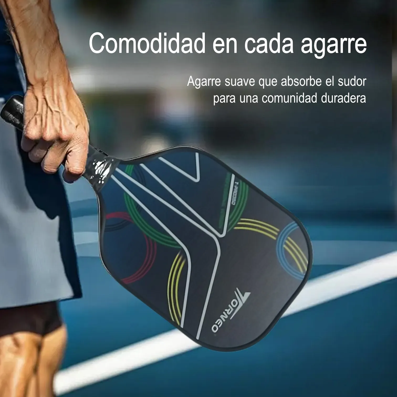 SET DE RAQUETAS PICKLEBALL PADDLE PROFESIONAL FIBRA DE VIDRIO PRO 350 TORNEO - 6
