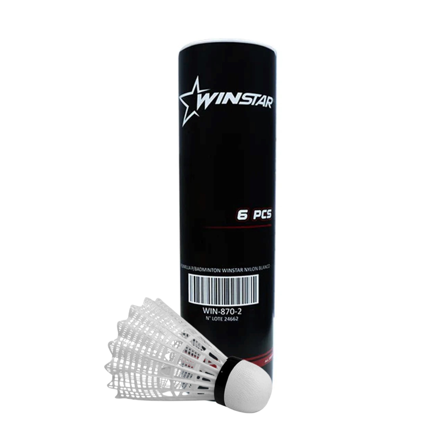 PLUMILLAS PARA BÁDMINTON NYLON WINSTAR – 6PCS - 1