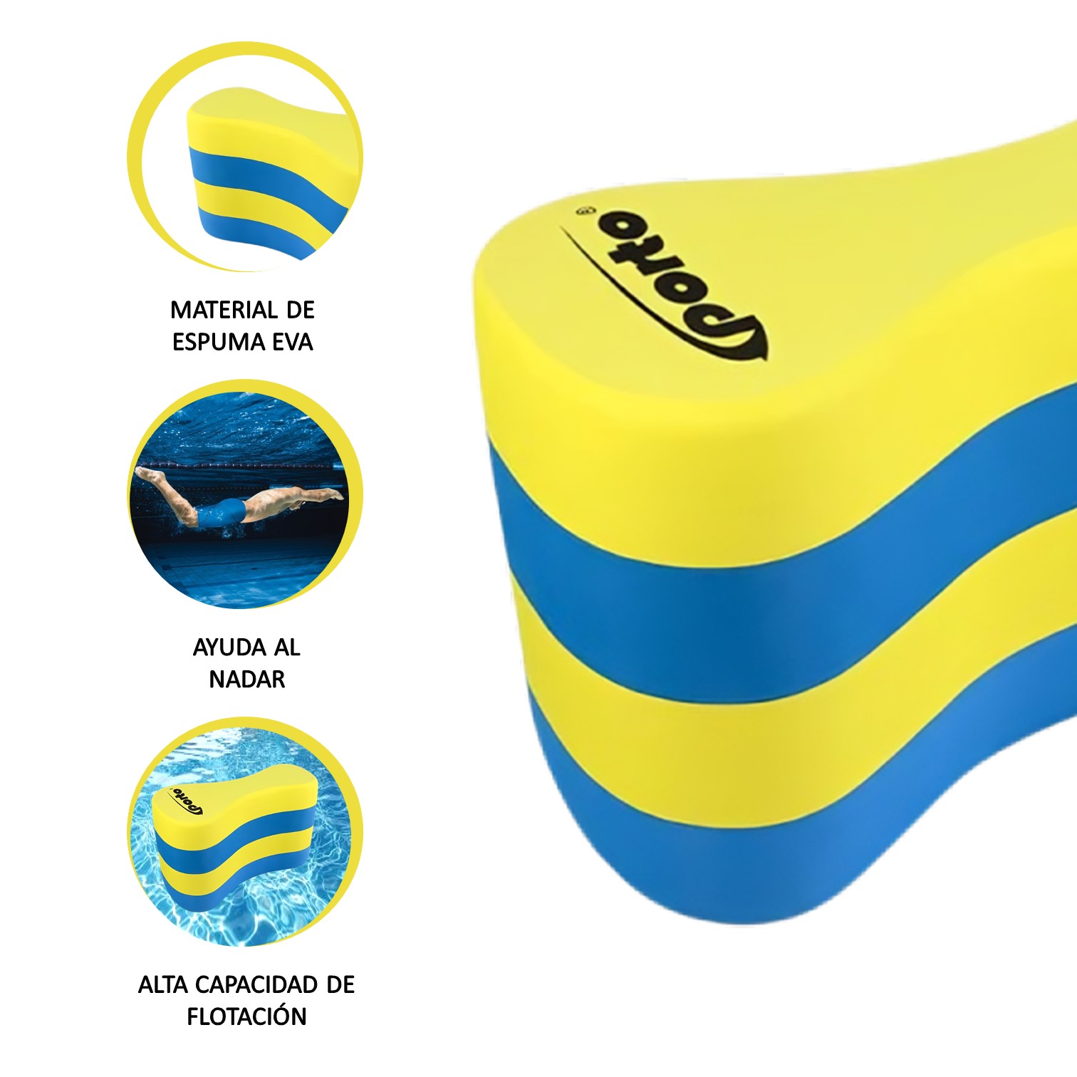 PULL BOY DE GOMA EVA PARA NATACIÓN PORTO - 2