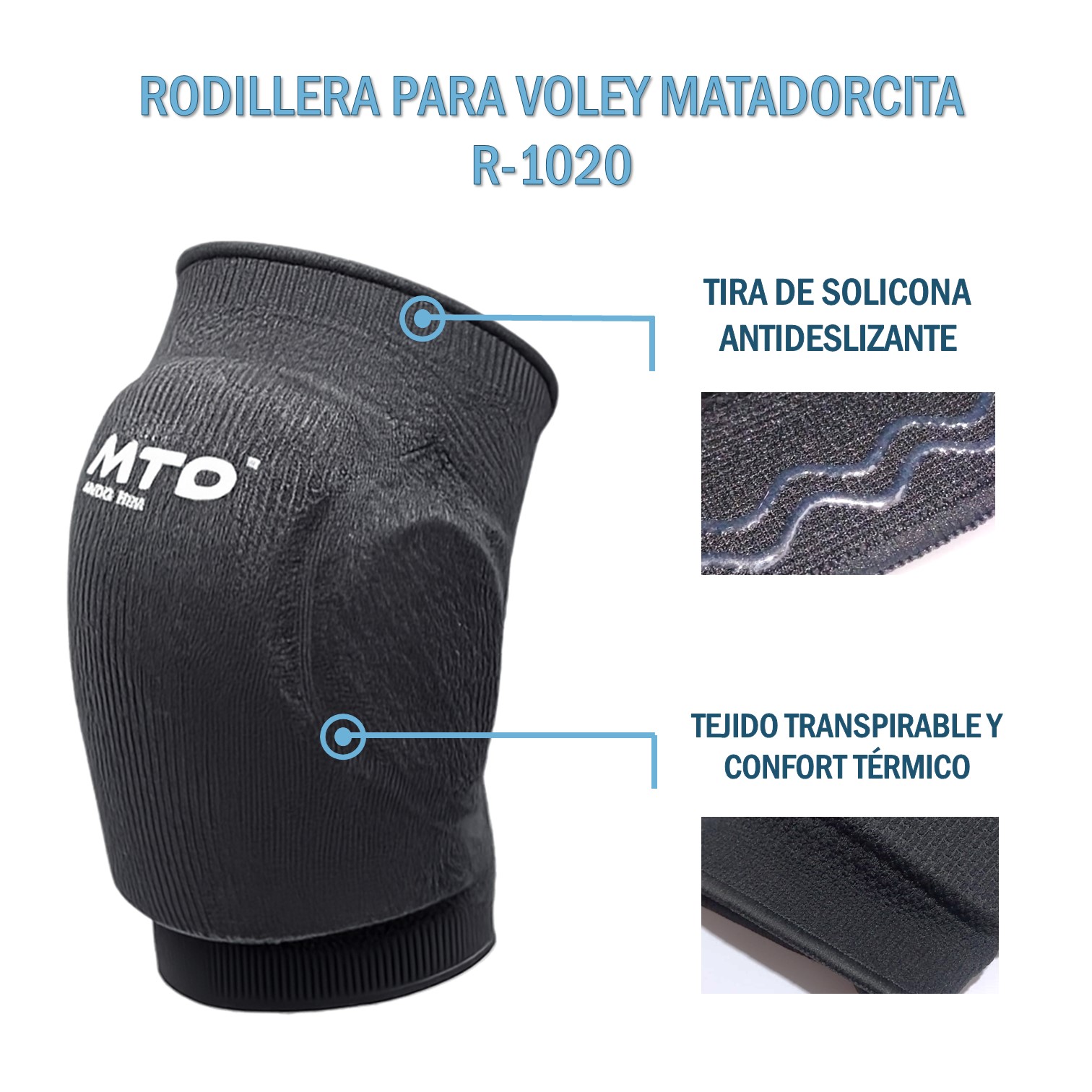 RODILLERAS PARA VOLEY PROFESIONAL PU MTD ADULTO - 4