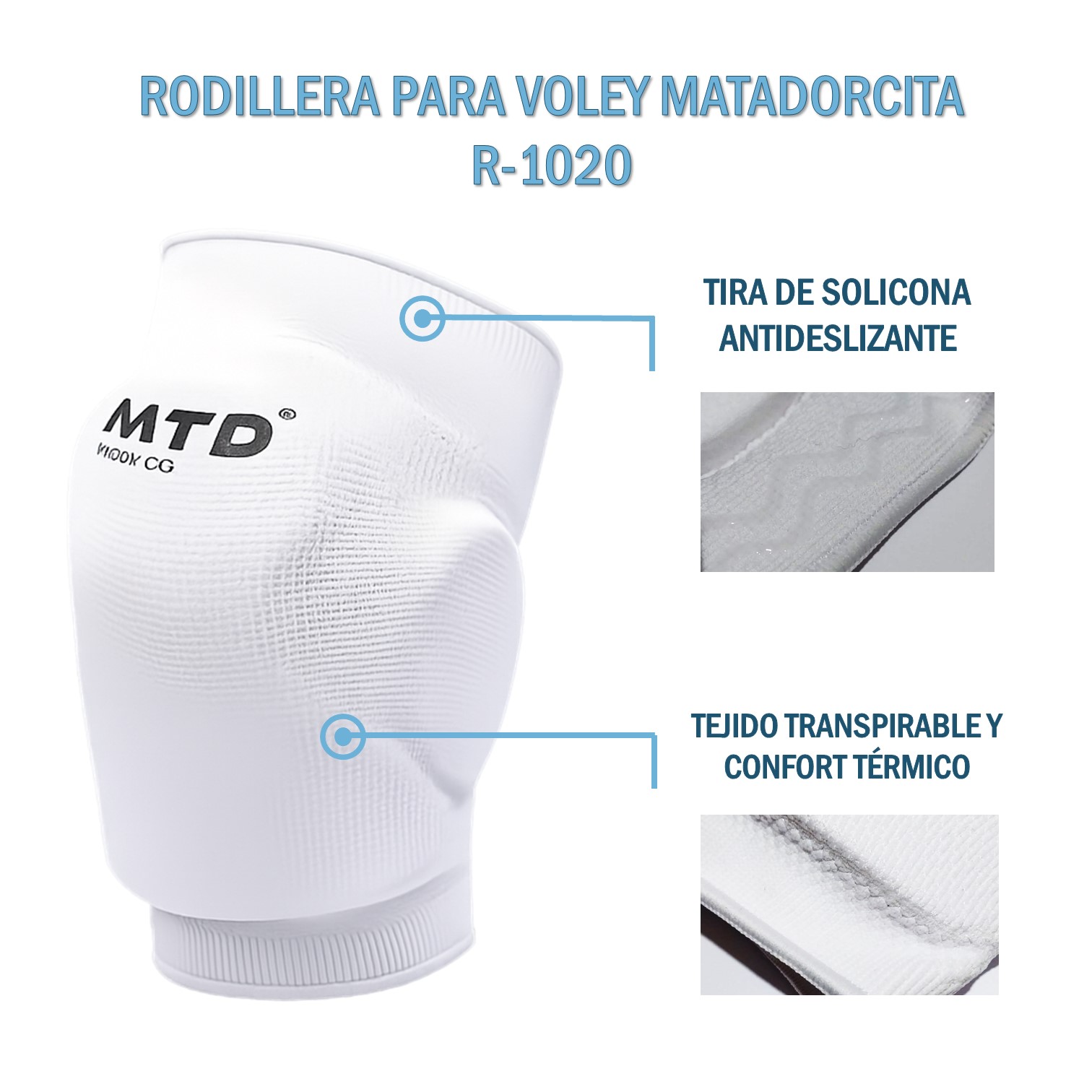 RODILLERAS PARA VOLEY PROFESIONAL PU MTD ADULTO - 4