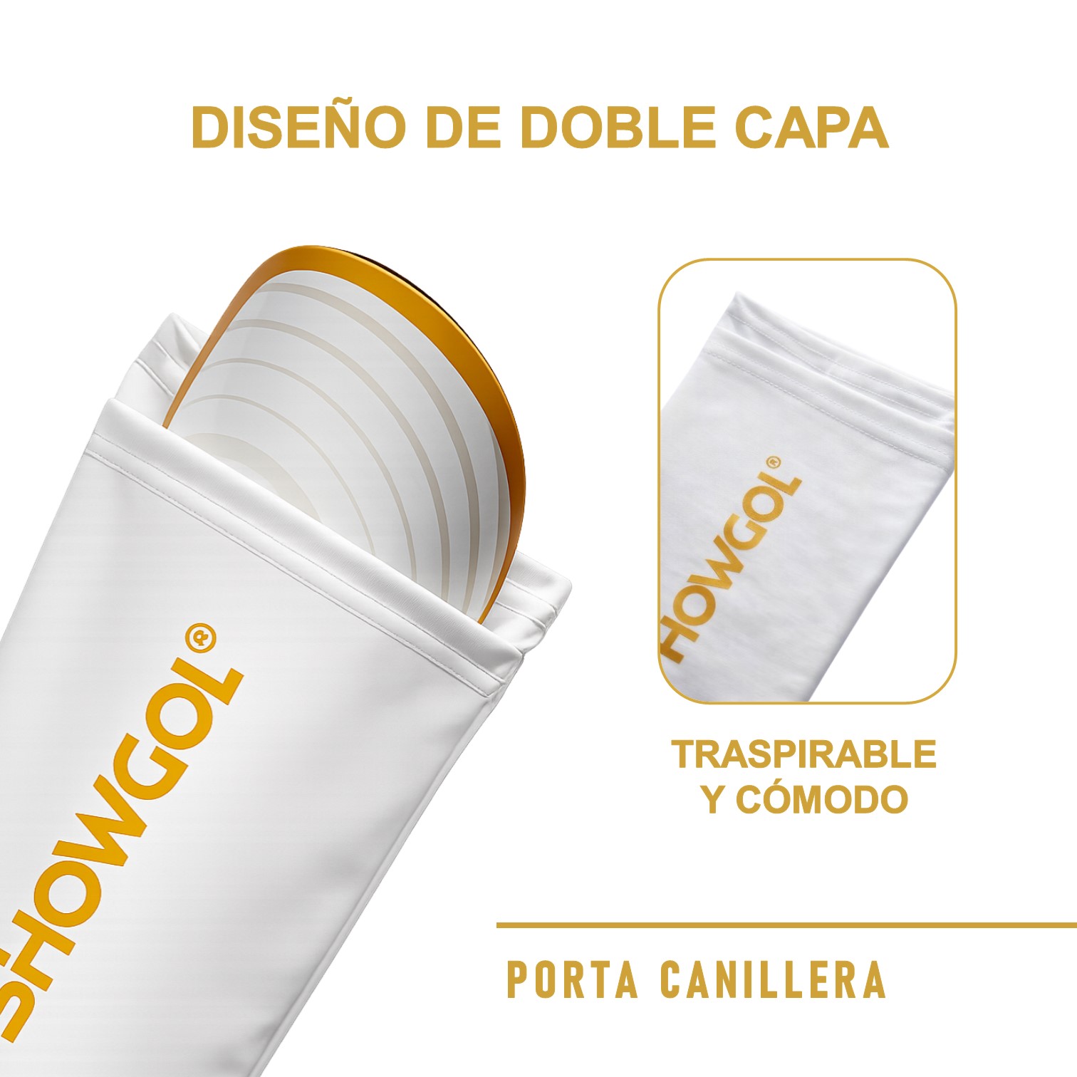 CANILLERAS PARA FÚTBOL CON PORTA CANILLERA DE LYCRA SHOWGOL - 3