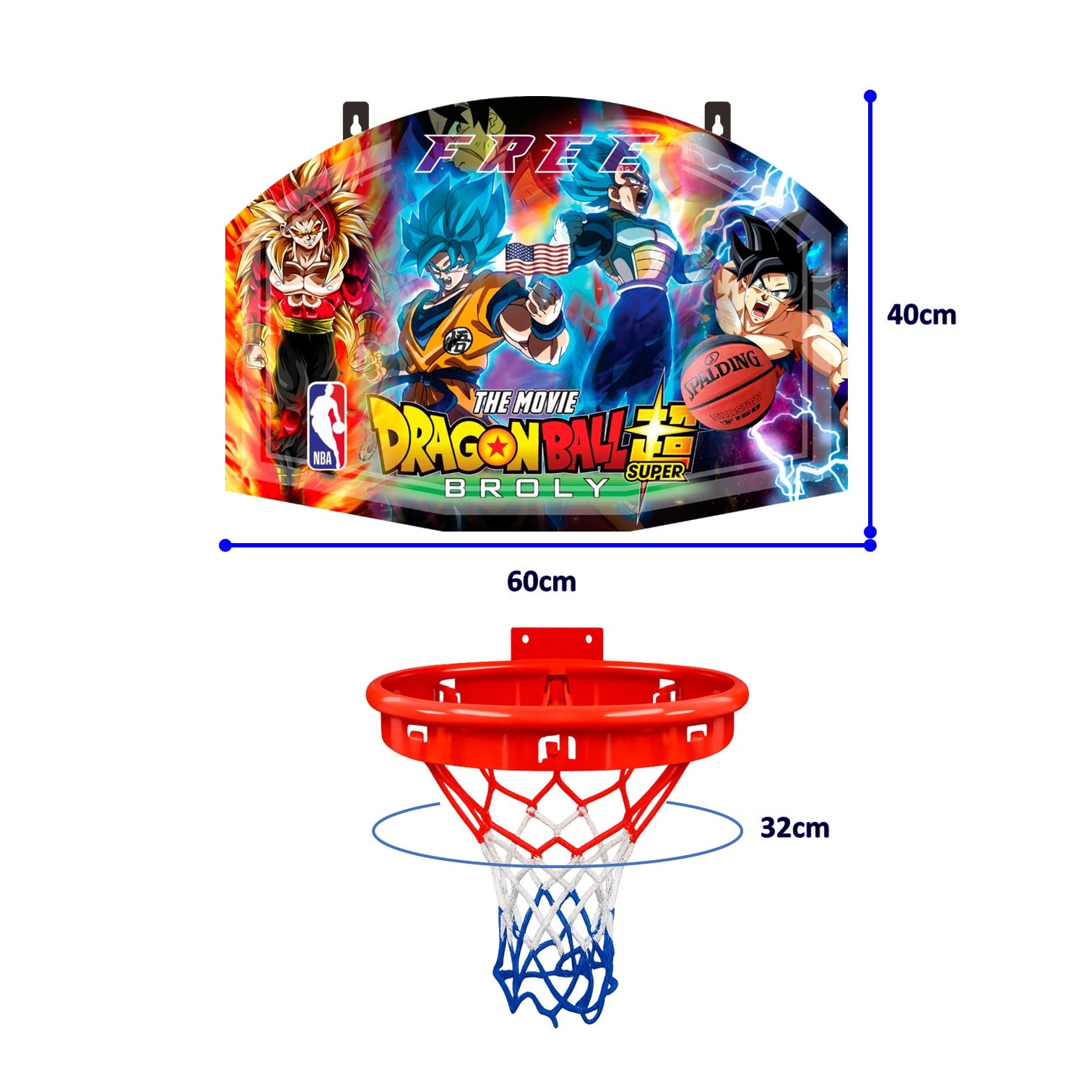 TABLERO DE BÁSQUET PARA PARED MÁS ARO Y RED – RECREATIVO - 3