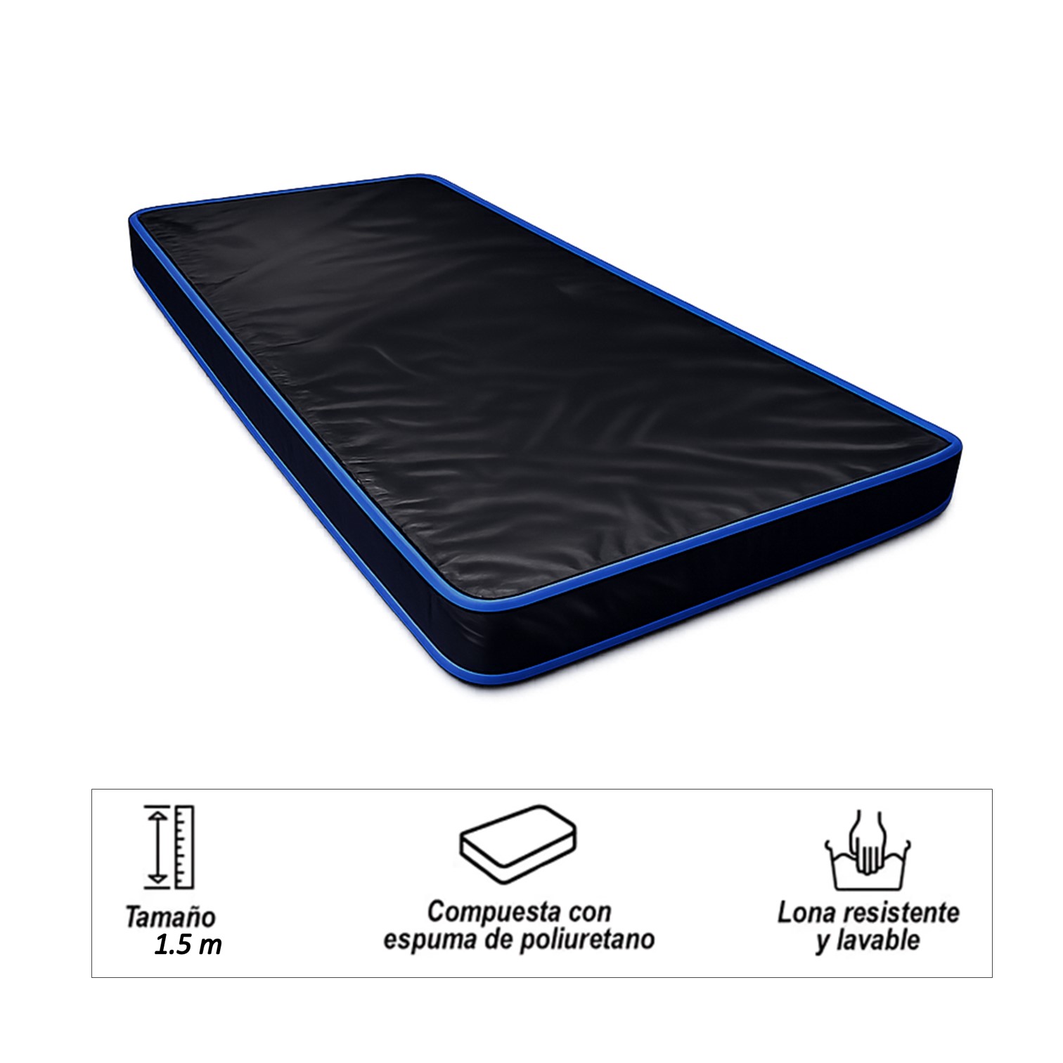 COLCHONETA PARA FITNESS GIMNASIA DE LONA OXFORD 1.5M - 4