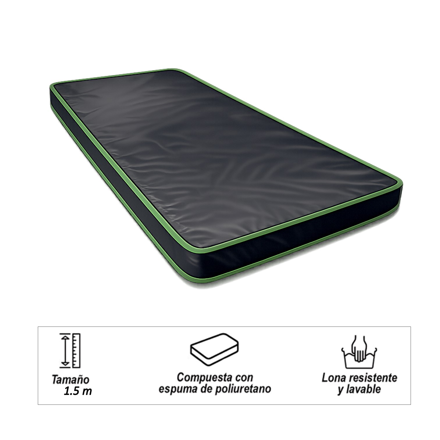 COLCHONETA PARA FITNESS GIMNASIA DE LONA OXFORD 1.5M - 4