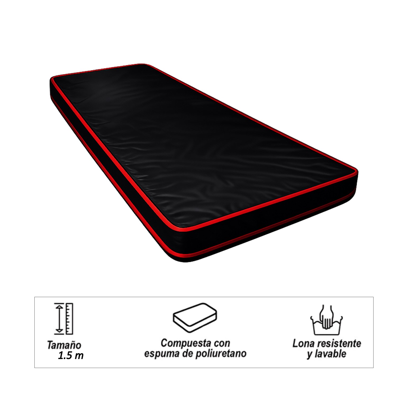 COLCHONETA PARA FITNESS GIMNASIA DE LONA OXFORD 1.5M - 4