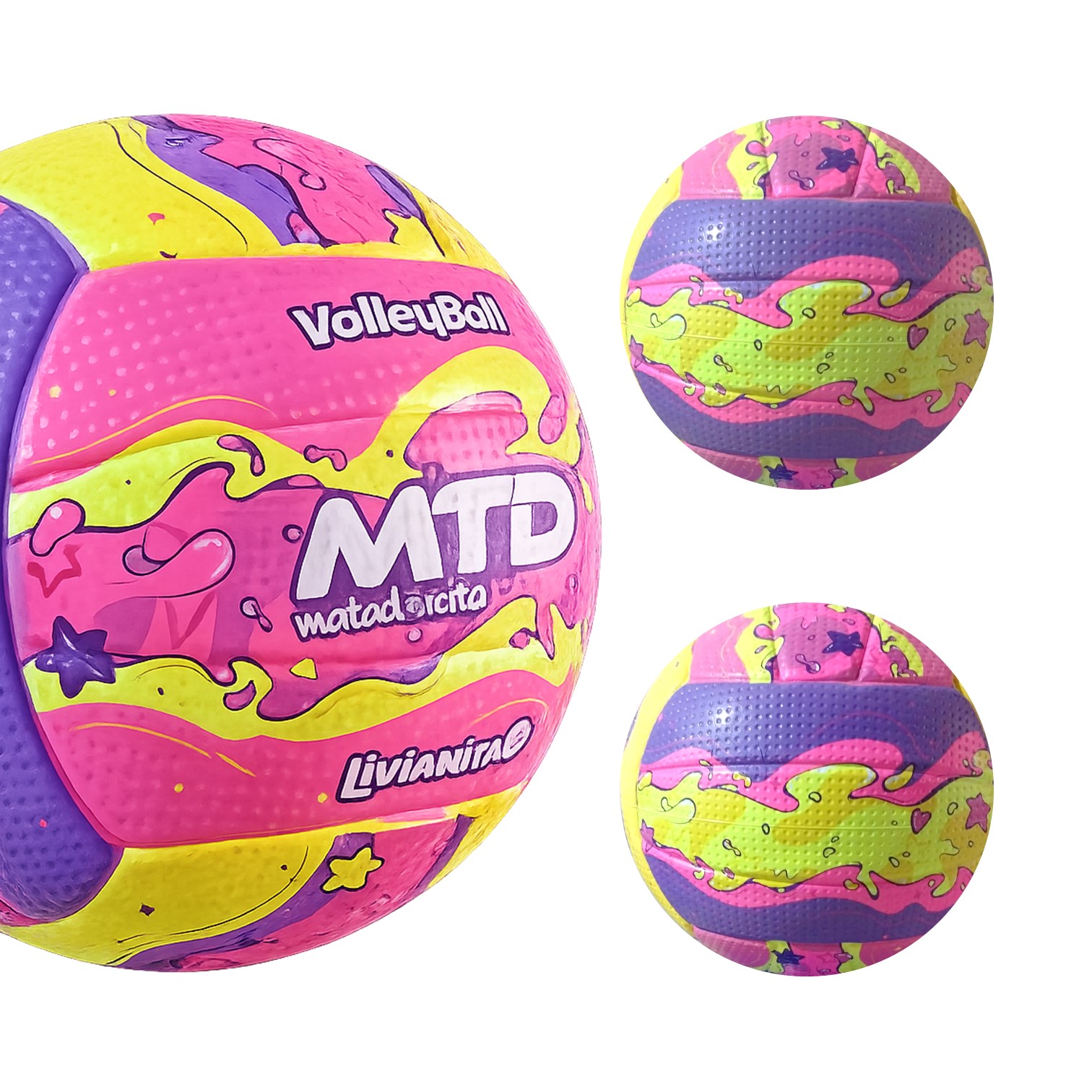 PELOTA PARA VÓLEY TALLA #5 GOMA FOAM EXTRA SUAVE LIVIANITA MTD - 3