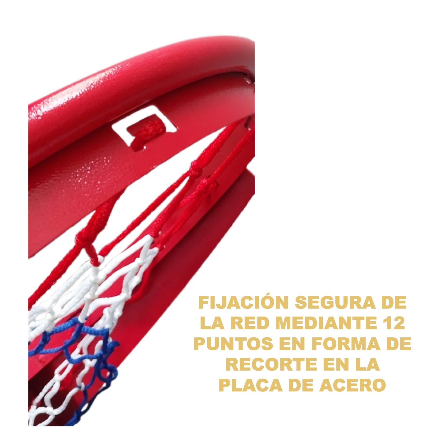 ARO DE BÁSQUET PROFESIONAL  45CM ACERO SÓLIDO MEDIDA OFICIAL - 5