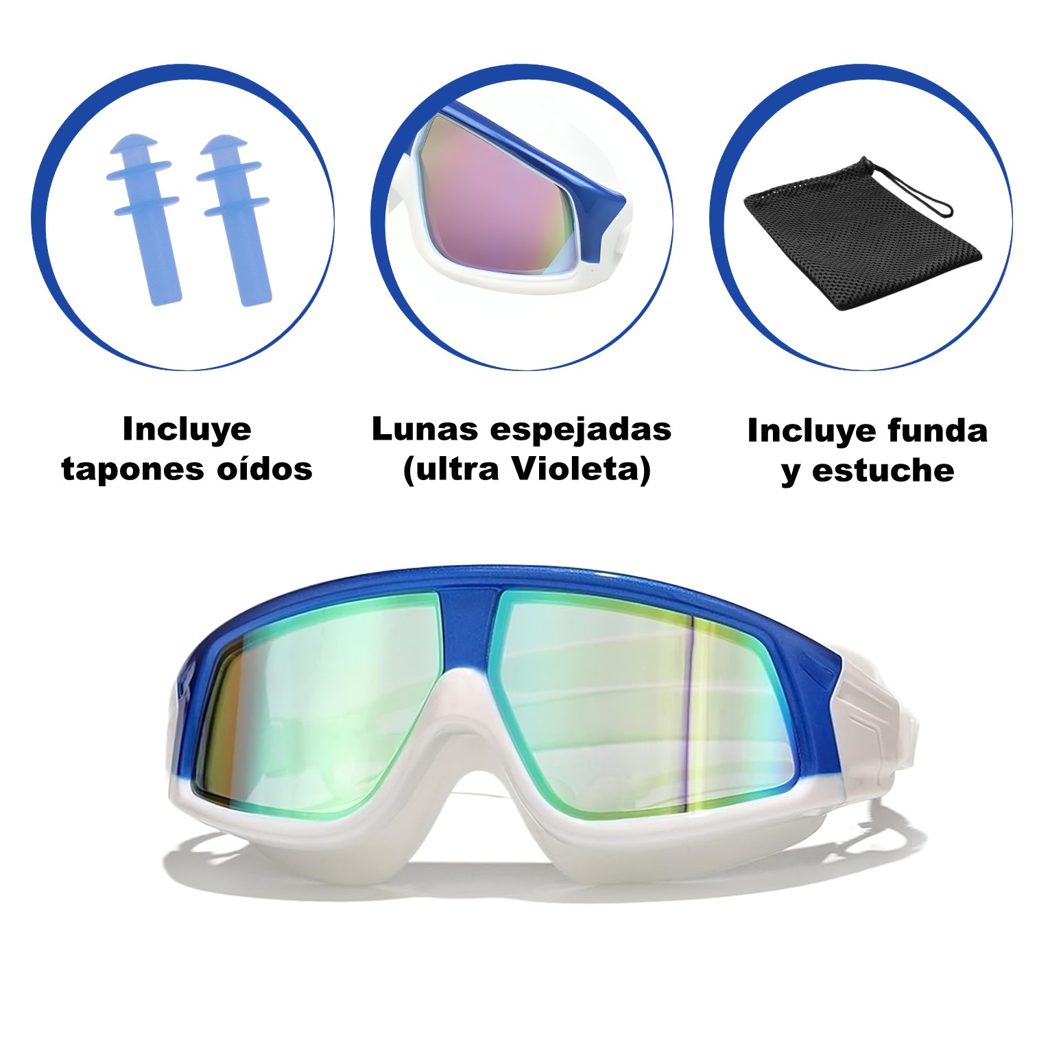 LENTES PARA NATACIÓN CROSSWAY PORTO ADULTO – NADAR EN AGUAS ABIERTAS - 2
