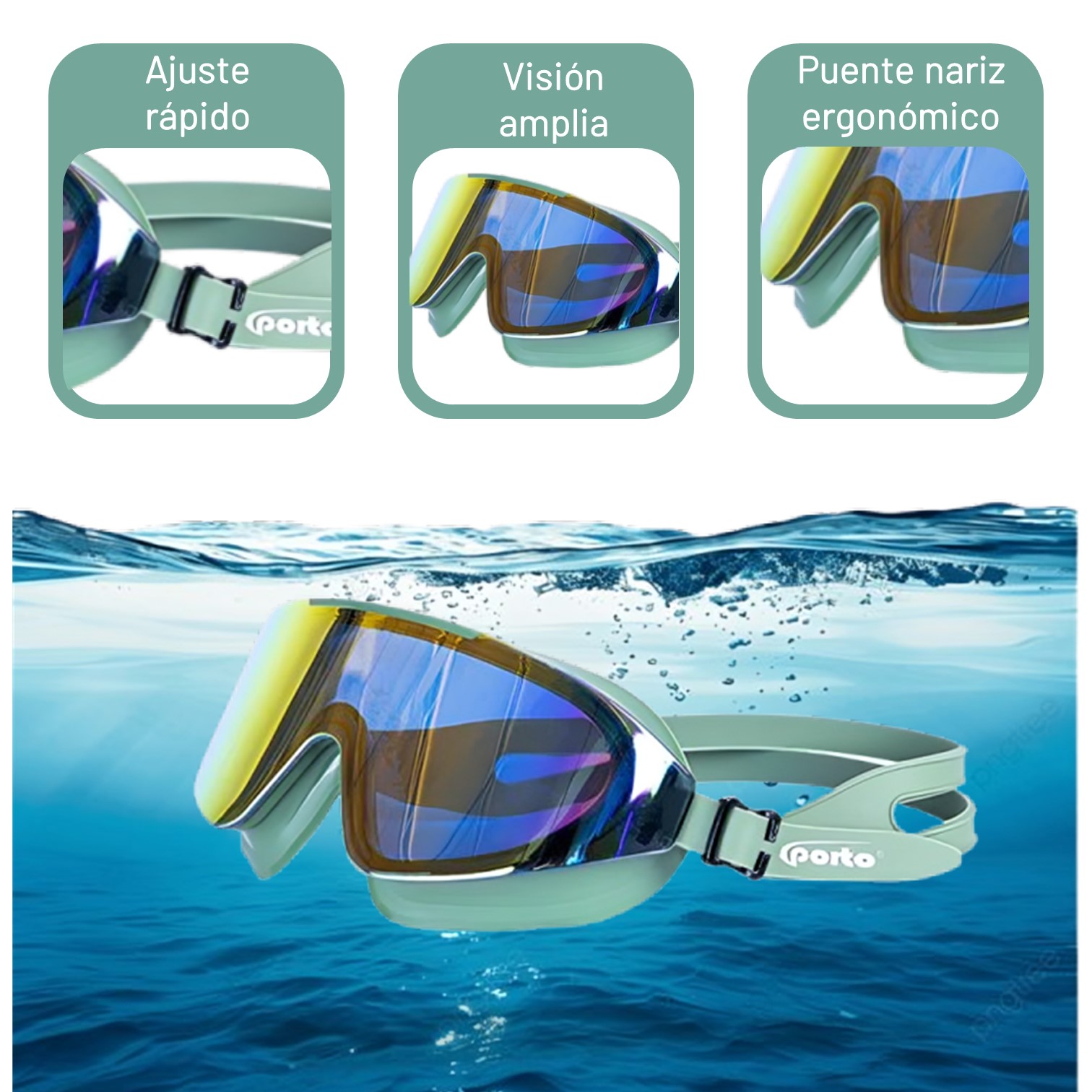 LENTES PARA NATACIÓN ADULTO PRISMA PORTO - 3