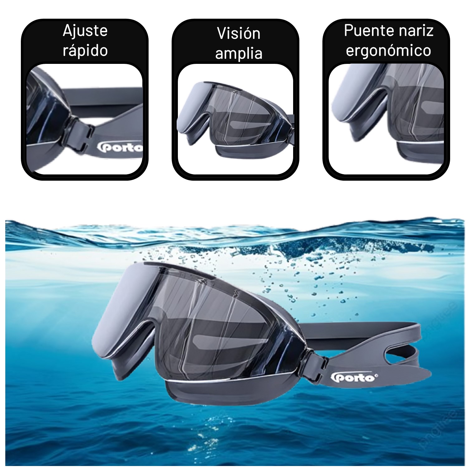 LENTES PARA NATACIÓN ADULTO PRISMA PORTO - 3