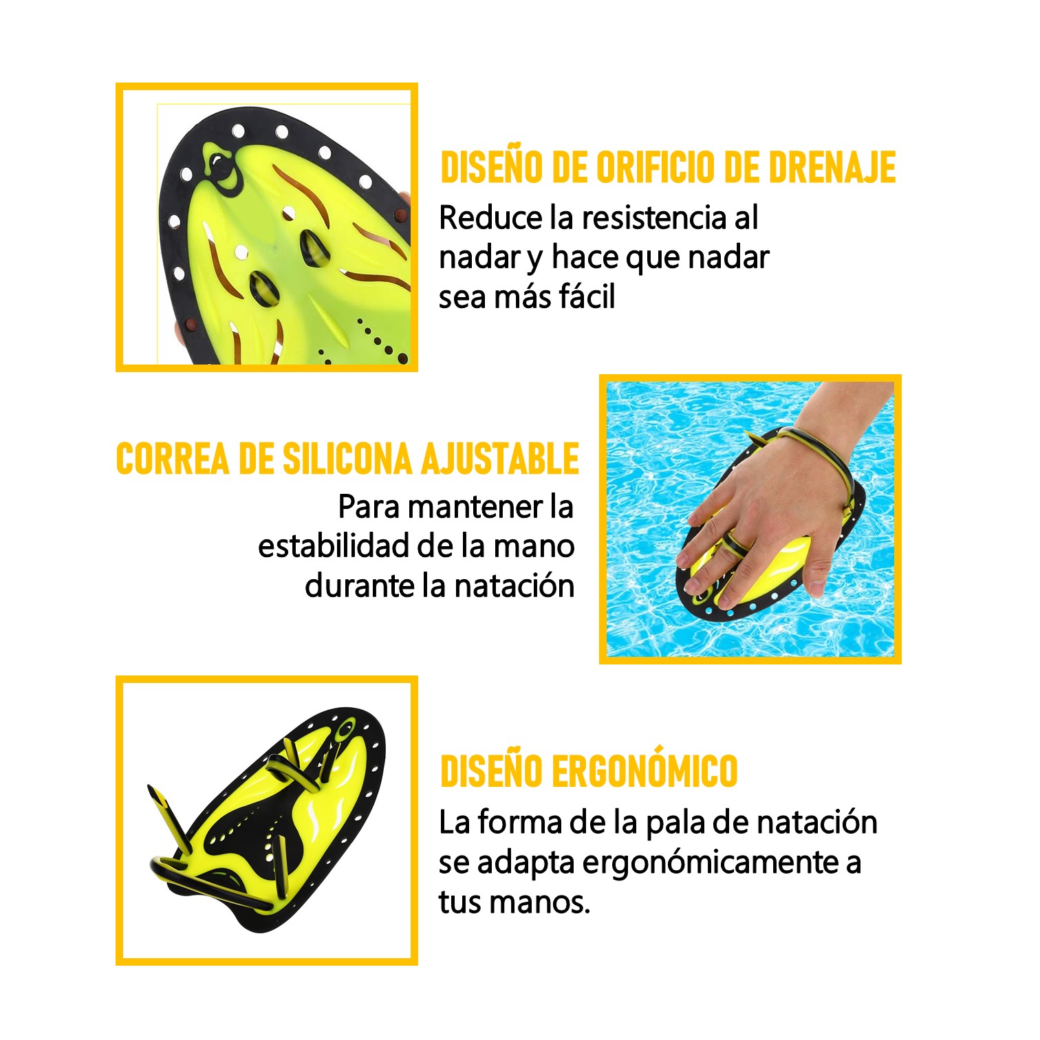 PALETAS PARA NATACIÓN BUCEO ENTRENAMIENTO AJUSTABLE ADULTO - 3