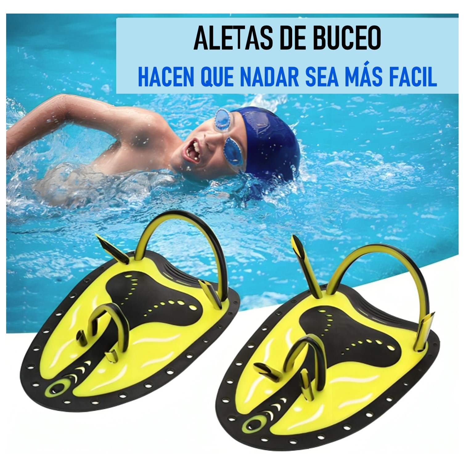 PALETAS PARA NATACIÓN BUCEO ENTRENAMIENTO AJUSTABLE ADULTO - 5