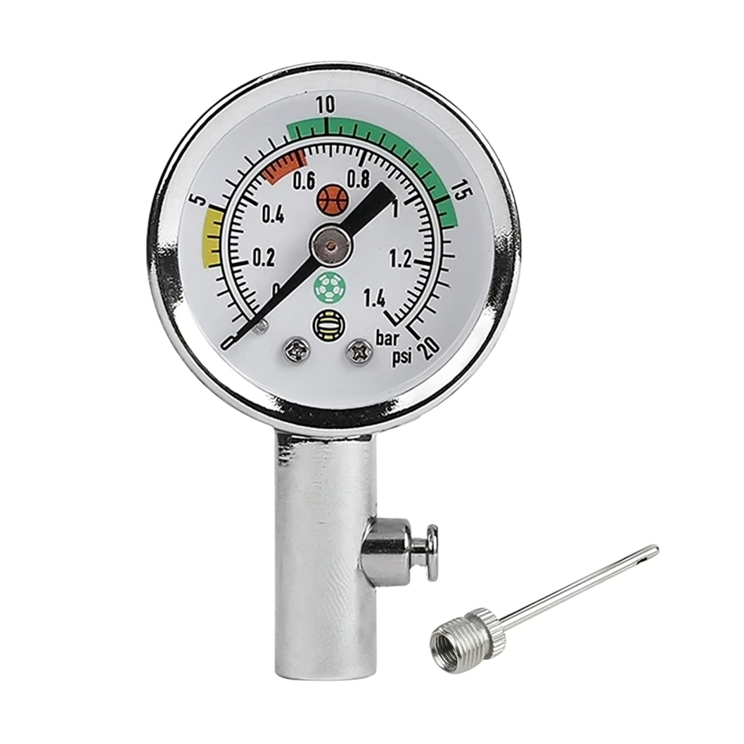 MEDIDOR DE AIRE TIPO RELOJ BARÓMETRO DE BALÓN CON VÁLVULA DE LIBERACIÓN DE AIRE PORTÁTIL SHOWGOL - 1