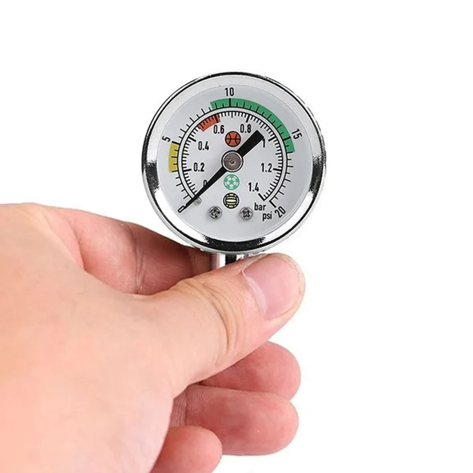 MEDIDOR DE AIRE TIPO RELOJ BARÓMETRO DE BALÓN CON VÁLVULA DE LIBERACIÓN DE AIRE PORTÁTIL SHOWGOL - 4