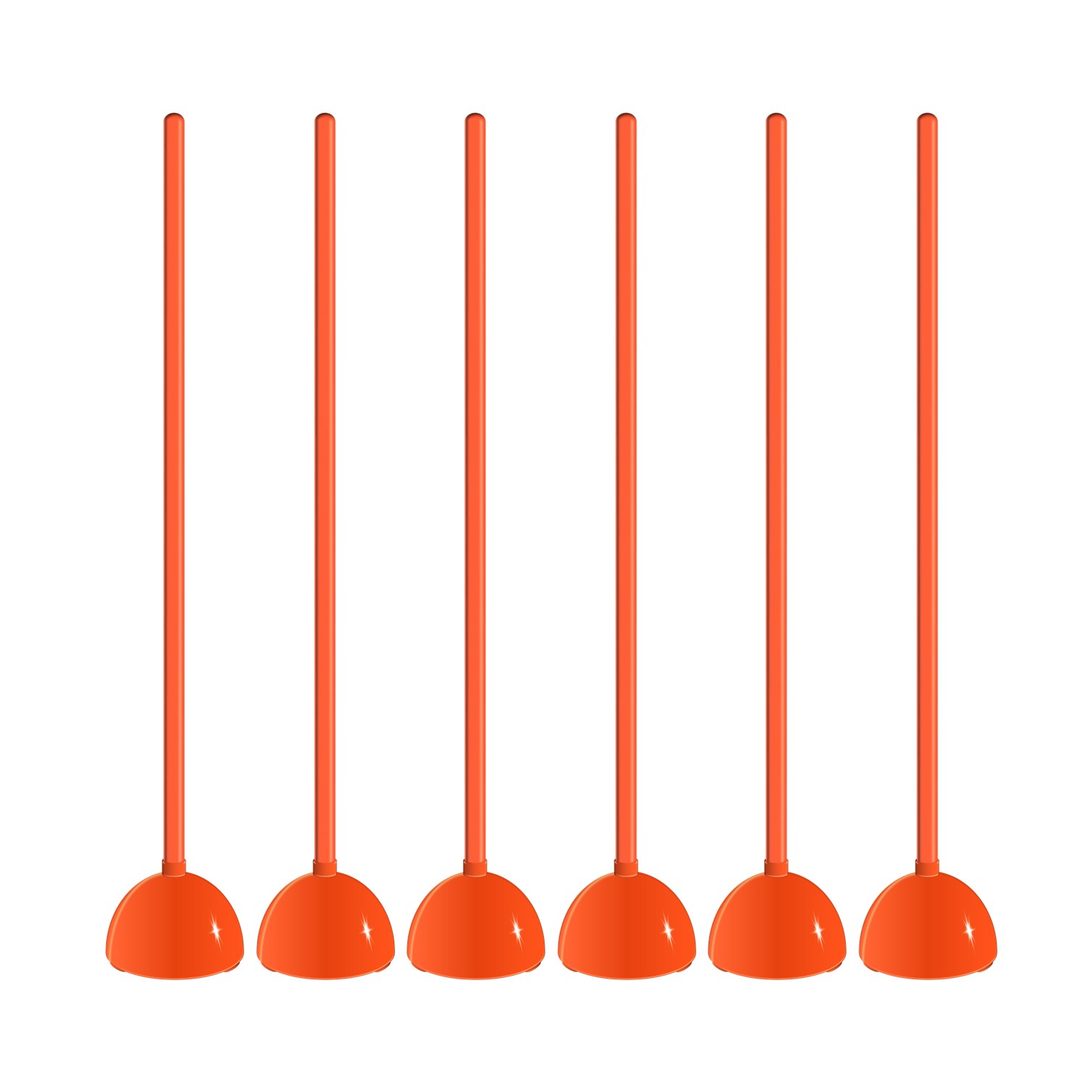 BASE SOPORTE MÁS VARILLA DE PVC PARA ENTRENAMIENTO DEPORTIVO - PACK DE 6 UNIDADES - 1