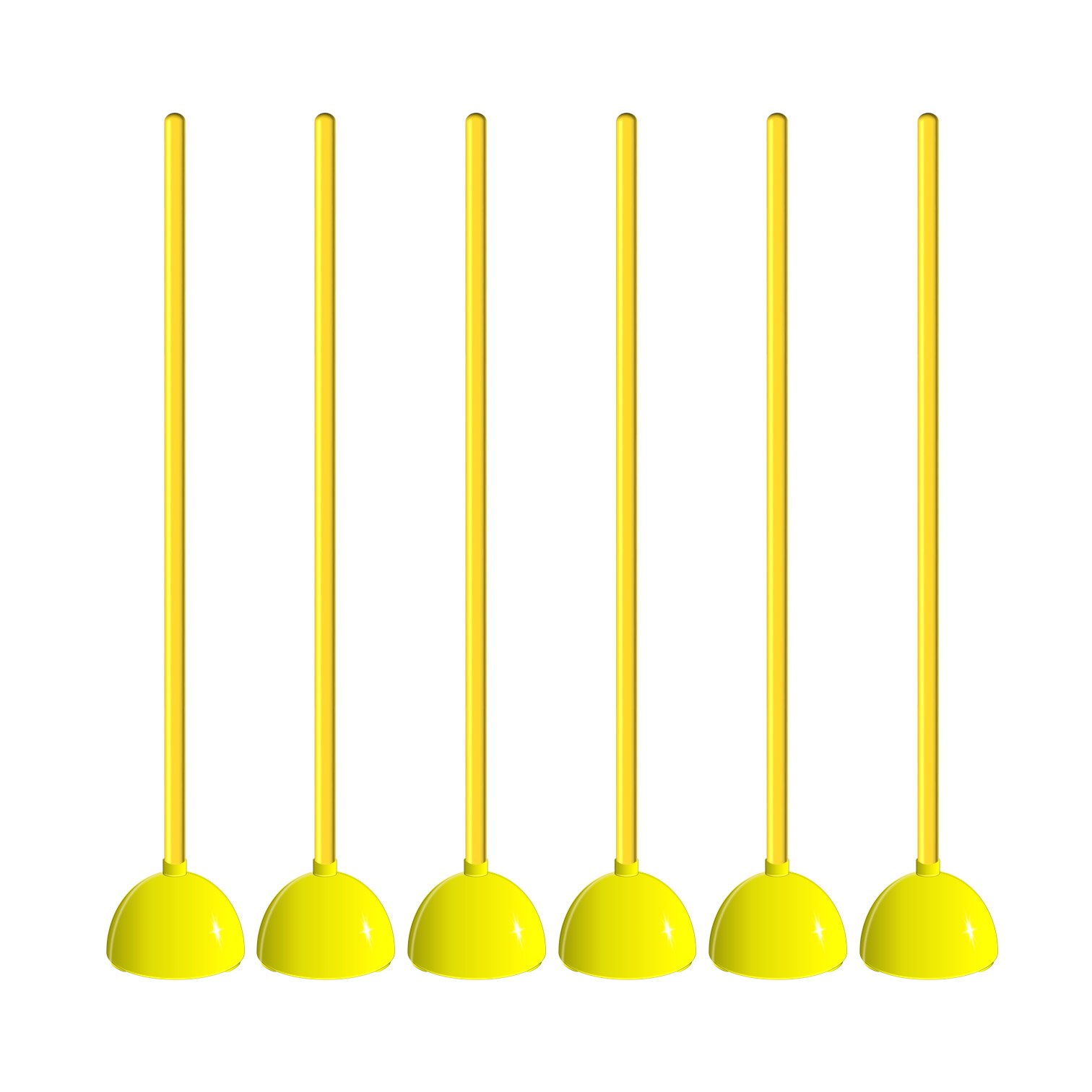 BASE SOPORTE MÁS VARILLA DE PVC PARA ENTRENAMIENTO DEPORTIVO - PACK DE 6 UNIDADES - 1