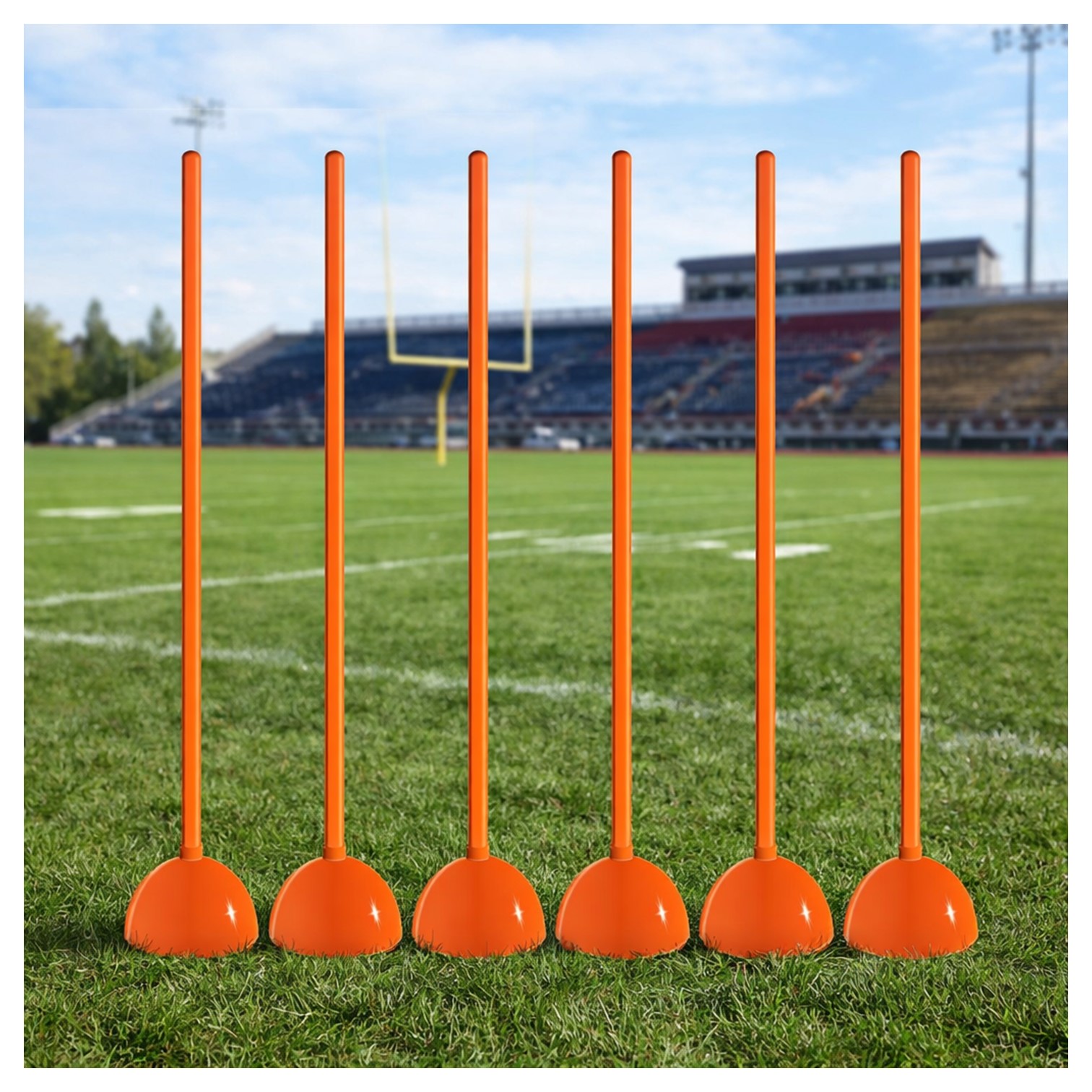 BASE SOPORTE MÁS VARILLA DE PVC PARA ENTRENAMIENTO DEPORTIVO - PACK DE 6 UNIDADES - 5