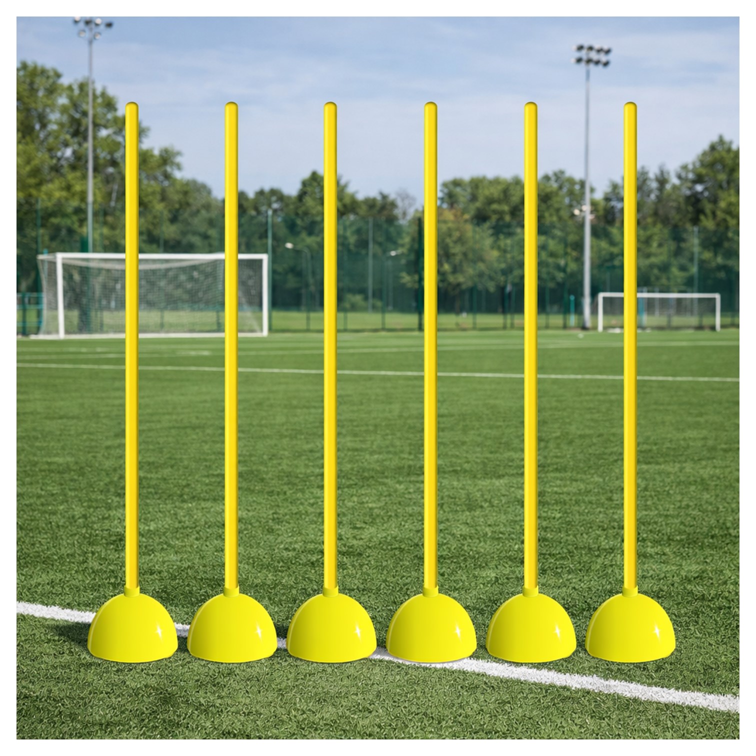 BASE SOPORTE MÁS VARILLA DE PVC PARA ENTRENAMIENTO DEPORTIVO - PACK DE 6 UNIDADES - 5