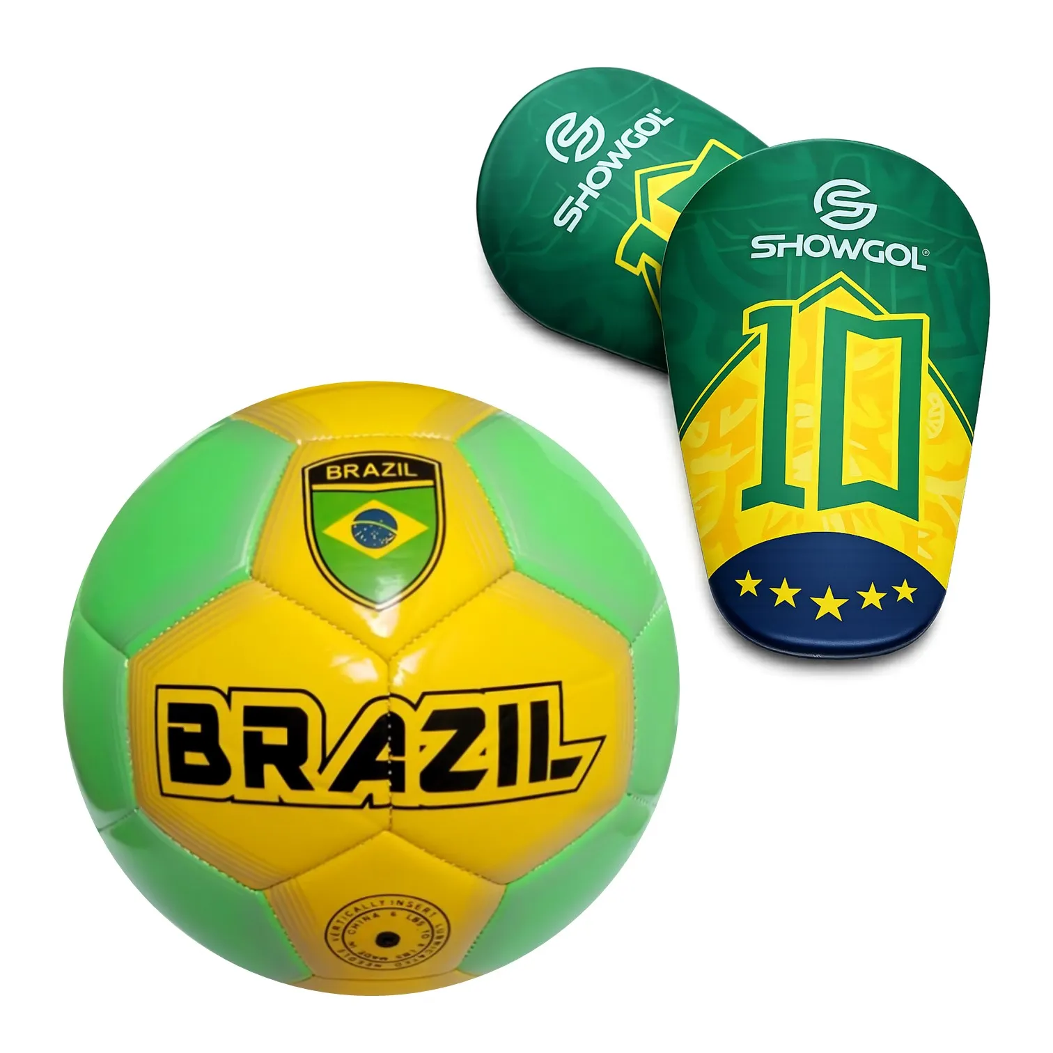 COMBO CRACK FUTBOL PELOTA DE CUERO Nº5 + MINI CANILLERAS DE SELECCIÓN - 1