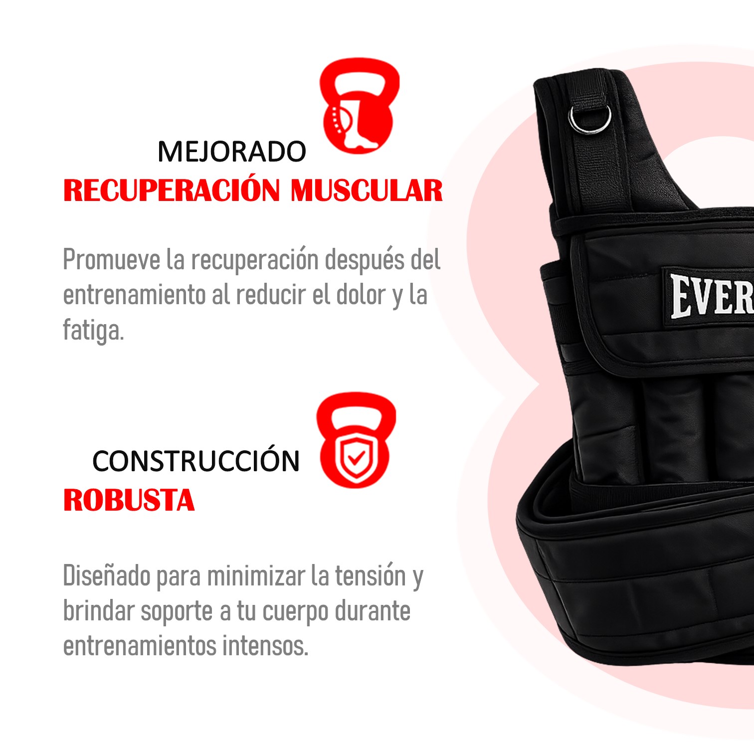 CHALECO LASTRE CON PESO 20KG REGULABLE PARA CALISTENIA CROSSFIT GYM - 5