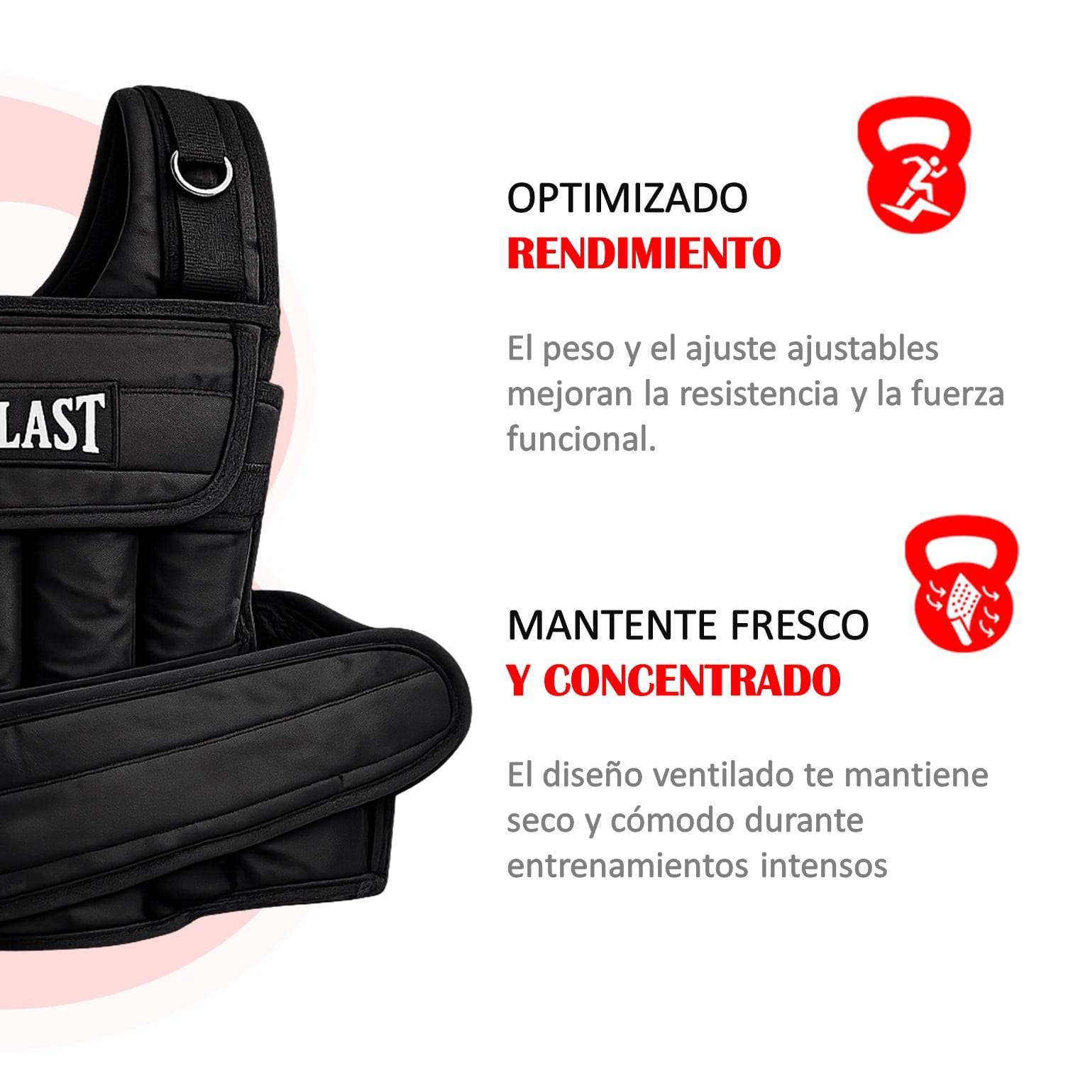 CHALECO LASTRE CON PESO 20KG REGULABLE PARA CALISTENIA CROSSFIT GYM - 6