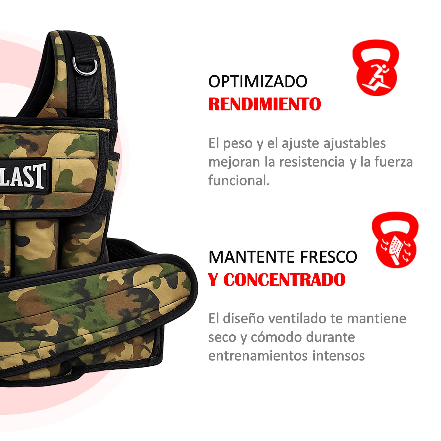 CHALECO LASTRE CON PESO 20KG REGULABLE PARA CALISTENIA CROSSFIT GYM - 6